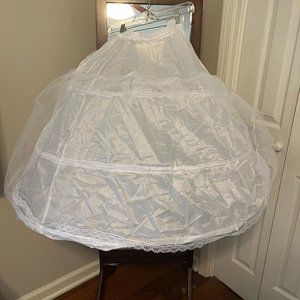 White Hoop Skirt Petticoat